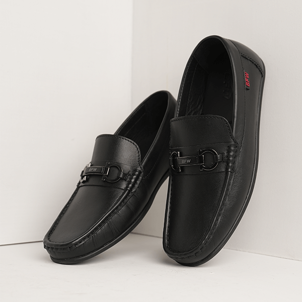 Athena Leather Bit Loafer in Black