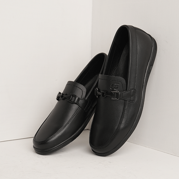 Estonia Leather Bit Loafer in Black — another angle