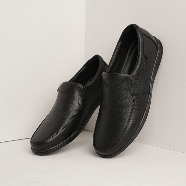 New York Apron-Toe Slip-On in Black — another angle