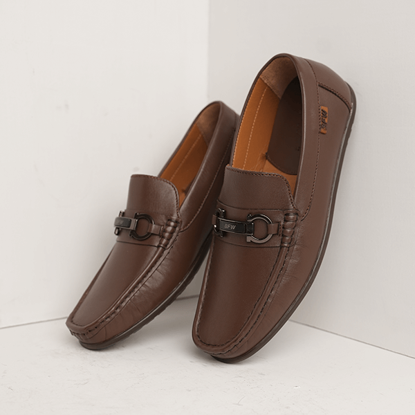Athena Leather Bit Loafer in Brown — another angle