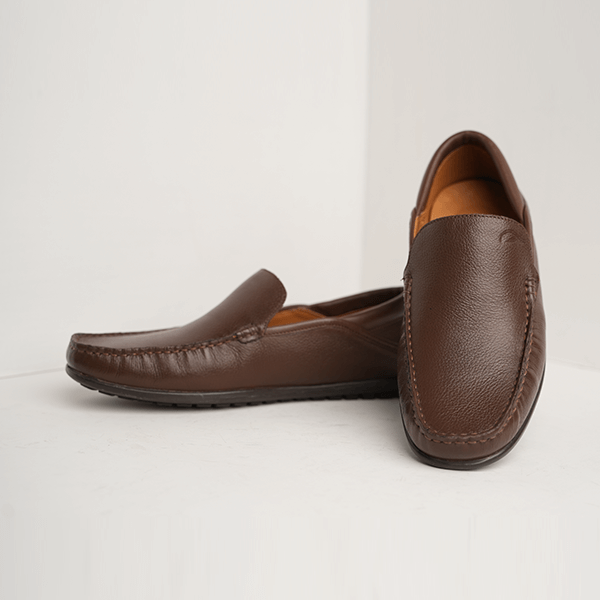 Crawford Leather Moccasin in Brown