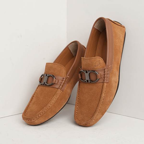 Duke Suede Bit Driving Moccasin in Brown — another angle