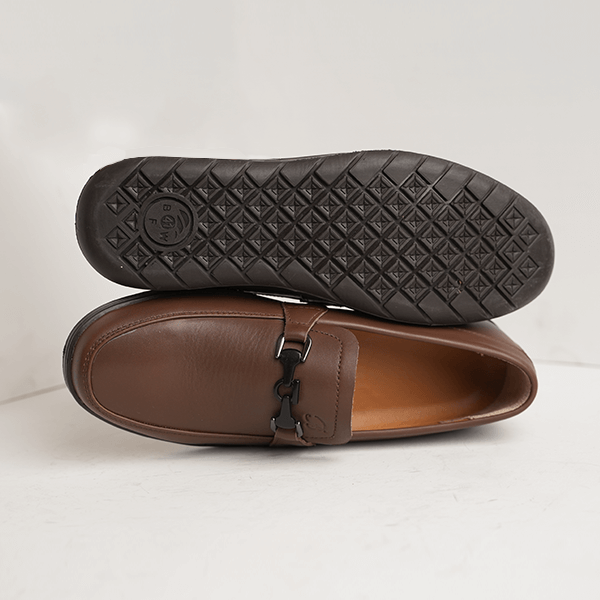 Estonia Leather Bit Loafer in Brown — rubber sole