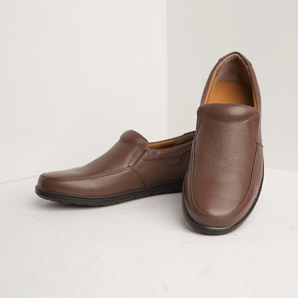 New York Apron-Toe Slip-On in Brown — another angle
