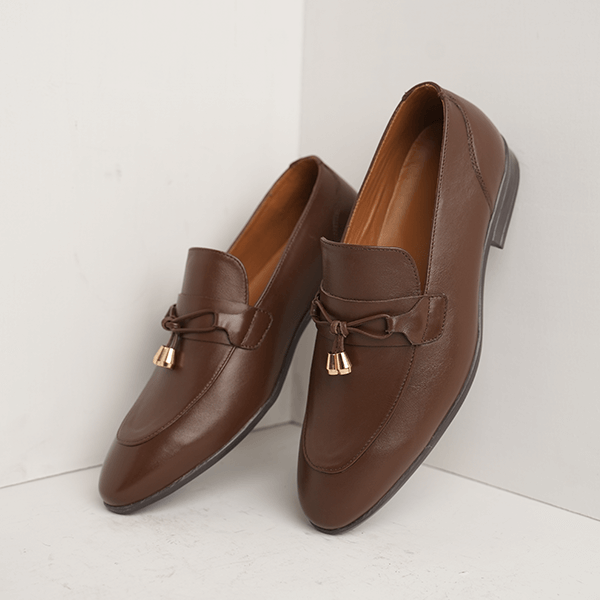 Panama Tassel Dress Loafer in Brown — another angle