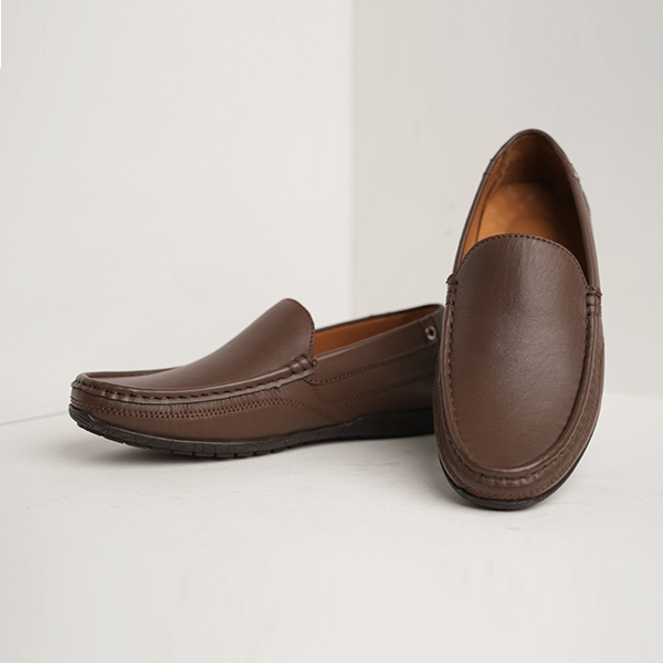 Romania Leather Moccasin in Brown