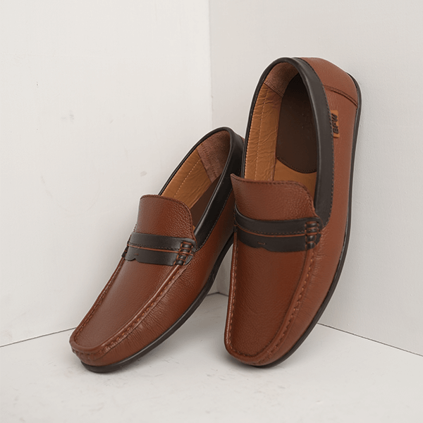 Dario Leather Penny Loafer in Tan — another angle