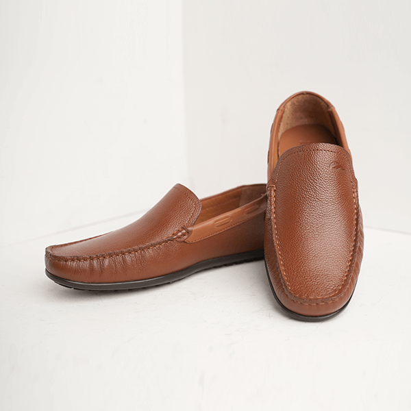 Martin Leather Moccasin Loafer in Tan — another angle